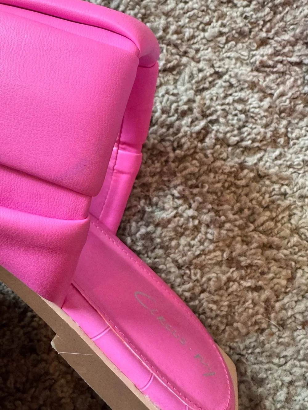 Sam Edelman Pink Padded Double-Strap Slide Sandals